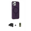 MARSİLYAN™- iPhone 15 Pro Max Kılıf Çekirdek Modern Prime - Siyah Joko Magic 5D Hayalet Cam + Titanyum Gri Raze Metal Kamera Lens