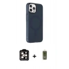 MARSİLYAN™- iPhone 15 Pro Max Kılıf Çekirdek Modern Prime - Siyah Joko Magic 5D Hayalet Cam + PVD Metal Kamera Lens - TU
