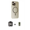 MARSİLYAN™- iPhone 15 Pro Max Kılıf Çekirdek Modern Prime - Siyah Joko Magic 5D Hayalet Cam + PVD Metal Kamera Lens - TU