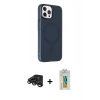 MARSİLYAN™- iPhone 15 Pro Max Kılıf Çekirdek Modern Prime - Siyah Polymer Nano Ekran Koruyucu + Raze Metal Kamera Lens - TMGI