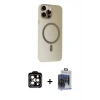 MARSİLYAN™- iPhone 15 Pro Max Kılıf Çekirdek Modern Prime - Siyah Vanessa Magic Cam + PVD Metal Kamera Lens - TU