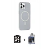 MARSİLYAN™- iPhone 15 Pro Max Kılıf Çekirdek Modern Prime - Siyah Vanessa Magic Cam + PVD Metal Kamera Lens - TU