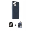 MARSİLYAN™- iPhone 15 Pro Max Kılıf Çekirdek Modern Prime - Siyah Vanessa Magic Cam + PVD Metal Kamera Lens - TU