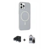 MARSİLYAN™- iPhone 15 Pro Max Kılıf Çekirdek Modern Prime - Siyah Vanessa Magic Hayalet Cam + Raze Metal Kamera Lens - LT