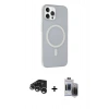 MARSİLYAN™- iPhone 15 Pro Max Kılıf Çekirdek Modern Prime - Siyah Vanessa Magic Hayalet Cam + Raze Metal Kamera Lens - GS