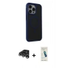 MARSİLYAN™- iPhone 15 Pro Max Kılıf Çekirdek Yansıma Prime - Şeffaf Pasifik Cam Ekran Koruyucu + Raze Metal Kamera Lens - GS