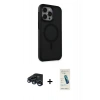 MARSİLYAN™- iPhone 15 Pro Max Kılıf Çekirdek Yansıma Prime - Şeffaf Pasifik Cam Ekran Koruyucu + Raze Metal Kamera Lens - LT