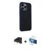 MARSİLYAN™- iPhone 15 Pro Max Kılıf Çekirdek Yansıma Prime - Siyah 3D Antistatik Seramik Nano Ekran Koruyucu + Raze Metal Kamera Lens - GS