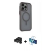 MARSİLYAN™- iPhone 15 Pro Max Kılıf Çekirdek Yansıma Prime - Siyah 3D Antistatik Seramik Nano Ekran Koruyucu + Raze Metal Kamera Lens - GS