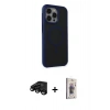 MARSİLYAN™- iPhone 15 Pro Max Kılıf Çekirdek Yansıma Prime - Siyah Bilvis 3D Cam Ekran Koruyucu + Raze Metal Kamera Lens - SH