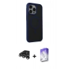 MARSİLYAN™- iPhone 15 Pro Max Kılıf Çekirdek Yansıma Prime - Siyah Bilvis 5in1 3D Magic Cam Ekran Koruyucu + Raze Metal Kamera Lens - GS