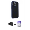 MARSİLYAN™- iPhone 15 Pro Max Kılıf Çekirdek Yansıma Prime - Siyah Bilvis 5in1 3D Magic Cam Ekran Koruyucu + Siyah Raze Metal Kamera Lens