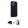 MARSİLYAN™- iPhone 15 Pro Max Kılıf Çekirdek Yansıma Prime - Siyah Bilvis Hayalet Cam Ekran Koruyucu + Raze Metal Kamera Lens - TMGI