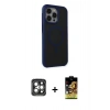 MARSİLYAN™- iPhone 15 Pro Max Kılıf Çekirdek Yansıma Prime - Siyah Buffer Cam Ekran Koruyucu + PVD Metal Kamera Lens - GI