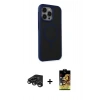 MARSİLYAN™- iPhone 15 Pro Max Kılıf Çekirdek Yansıma Prime - Siyah Buffer Cam Ekran Koruyucu + Titanyum Gri Raze Metal Kamera Lens