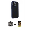 MARSİLYAN™- iPhone 15 Pro Max Kılıf Çekirdek Yansıma Prime - Siyah Buffer Cam Ekran Koruyucu + PVD Metal Kamera Lens - TU
