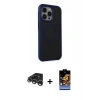 MARSİLYAN™- iPhone 15 Pro Max Kılıf Çekirdek Yansıma Prime - Siyah Buffer Hayalet Cam Ekran Koruyucu + Raze Metal Kamera Lens - GS