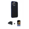 MARSİLYAN™- iPhone 15 Pro Max Kılıf Çekirdek Yansıma Prime - Siyah Buffer Hayalet Cam Ekran Koruyucu + Raze Metal Kamera Lens - LT
