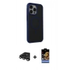 MARSİLYAN™- iPhone 15 Pro Max Kılıf Çekirdek Yansıma Prime - Siyah Buffer Hayalet Cam Ekran Koruyucu + Raze Metal Kamera Lens - TMGI