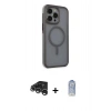 MARSİLYAN™- iPhone 15 Pro Max Kılıf Çekirdek Yansıma Prime - Siyah Joko Magic 5D Cam + Raze Metal Kamera Lens - GS