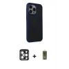 MARSİLYAN™- iPhone 15 Pro Max Kılıf Çekirdek Yansıma Prime - Siyah Joko Magic 5D Hayalet Cam + PVD Metal Kamera Lens - LT