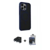 MARSİLYAN™- iPhone 15 Pro Max Kılıf Çekirdek Yansıma Prime - Siyah Vanessa Magic Cam + Raze Metal Kamera Lens - LT