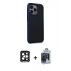 MARSİLYAN™- iPhone 15 Pro Max Kılıf Çekirdek Yansıma Prime - Siyah Vanessa Magic Cam + PVD Metal Kamera Lens - SH