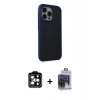 MARSİLYAN™- iPhone 15 Pro Max Kılıf Çekirdek Yansıma Prime - Siyah Vanessa Magic Cam + PVD Metal Kamera Lens - TU