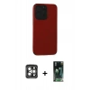 MARSİLYAN™- iPhone 15 Pro Max Kılıf Doruk Asil Koleksiyonu - Şeffaf 360 Full Body Arka Koruyucu + PVD Metal Kamera Lens - GI