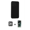 MARSİLYAN™- iPhone 15 Pro Max Kılıf Doruk Asil Koleksiyonu - Şeffaf 360 Full Body Arka Koruyucu + PVD Metal Kamera Lens - GI