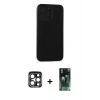 MARSİLYAN™- iPhone 15 Pro Max Kılıf Doruk Asil Koleksiyonu - Siyah 360 Mat Full Body Arka Koruyucu + PVD Metal Kamera Lens - LT