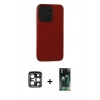MARSİLYAN™- iPhone 15 Pro Max Kılıf Doruk Asil Koleksiyonu - Siyah 360 Mat Full Body Arka Koruyucu + PVD Metal Kamera Lens - LT