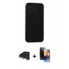 MARSİLYAN™- iPhone 15 Pro Max Kılıf Doruk Asil Koleksiyonu - Siyah 3D Antistatik Mat Seramik Nano Ekran Koruyucu + Raze Metal Kamera Lens - TMGI