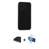 MARSİLYAN™- iPhone 15 Pro Max Kılıf Doruk Asil Koleksiyonu - Siyah 3D Antistatik Seramik Nano Ekran Koruyucu + Raze Metal Kamera Lens - TMGI
