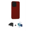 MARSİLYAN™- iPhone 15 Pro Max Kılıf Doruk Asil Koleksiyonu - Siyah 3D Antistatik Seramik Nano Ekran Koruyucu + Raze Metal Kamera Lens - GS