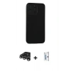 MARSİLYAN™- iPhone 15 Pro Max Kılıf Doruk Asil Koleksiyonu - Siyah Bilvis 0.18mm Plus Cam Ekran Koruyucu + Raze Metal Kamera Lens - GS