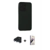 MARSİLYAN™- iPhone 15 Pro Max Kılıf Doruk Asil Koleksiyonu - Siyah Bilvis 3D Mat Cam Ekran Koruyucu + Raze Metal Kamera Lens - LT