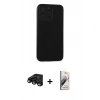MARSİLYAN™- iPhone 15 Pro Max Kılıf Doruk Asil Koleksiyonu - Siyah Bilvis 3D Mat Cam Ekran Koruyucu + Raze Metal Kamera Lens - SH