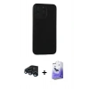 MARSİLYAN™- iPhone 15 Pro Max Kılıf Doruk Asil Koleksiyonu - Siyah Bilvis 5in1 5D Magic Hayalet Cam Ekran Koruyucu + Raze Metal Kamera Lens - LT