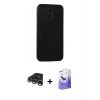 MARSİLYAN™- iPhone 15 Pro Max Kılıf Doruk Asil Koleksiyonu - Siyah Bilvis 5in1 5D Magic Hayalet Cam Ekran Koruyucu + Raze Metal Kamera Lens - GS