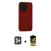 MARSİLYAN™- iPhone 15 Pro Max Kılıf Doruk Asil Koleksiyonu - Siyah Buffer Cam Ekran Koruyucu + PVD Metal Kamera Lens - GI