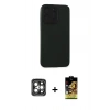MARSİLYAN™- iPhone 15 Pro Max Kılıf Doruk Asil Koleksiyonu - Siyah Buffer Cam Ekran Koruyucu + PVD Metal Kamera Lens - GI