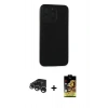 MARSİLYAN™- iPhone 15 Pro Max Kılıf Doruk Asil Koleksiyonu - Siyah Buffer Cam Ekran Koruyucu + Raze Metal Kamera Lens - GS