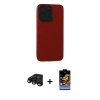 MARSİLYAN™- iPhone 15 Pro Max Kılıf Doruk Asil Koleksiyonu - Siyah Buffer Hayalet Cam Ekran Koruyucu + Raze Metal Kamera Lens - SH