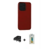 MARSİLYAN™- iPhone 15 Pro Max Kılıf Doruk Asil Koleksiyonu - Siyah Polymer Nano Ekran Koruyucu + Raze Metal Kamera Lens - GS