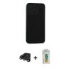 MARSİLYAN™- iPhone 15 Pro Max Kılıf Doruk Asil Koleksiyonu - Siyah Polymer Nano Ekran Koruyucu + Raze Metal Kamera Lens - TMGI