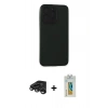 MARSİLYAN™- iPhone 15 Pro Max Kılıf Doruk Asil Koleksiyonu - Siyah Polymer Nano Ekran Koruyucu + Raze Metal Kamera Lens - TMGI