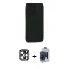 MARSİLYAN™- iPhone 15 Pro Max Kılıf Doruk Asil Koleksiyonu - Siyah Vanessa Magic Cam + PVD Metal Kamera Lens - LT