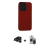 MARSİLYAN™- iPhone 15 Pro Max Kılıf Doruk Asil Koleksiyonu - Siyah Vanessa Magic Hayalet Cam + Raze Metal Kamera Lens - GS