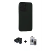 MARSİLYAN™- iPhone 15 Pro Max Kılıf Doruk Asil Koleksiyonu - Siyah Vanessa Magic Hayalet Cam + Raze Metal Kamera Lens - LT